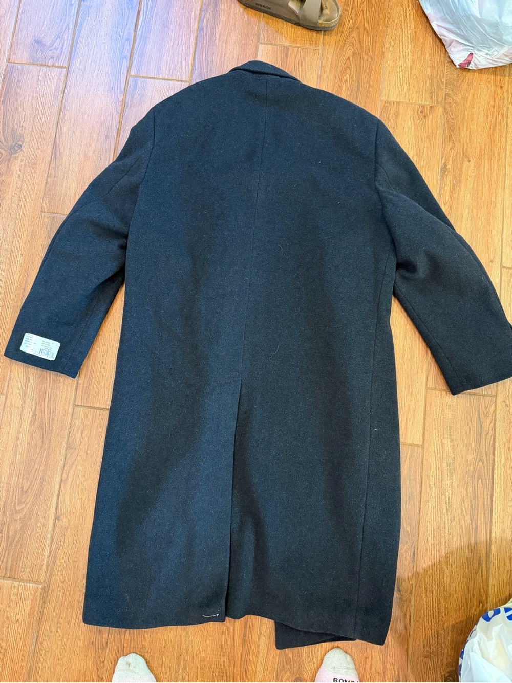 NWT Vintage Ralph Lauren CHAPS Men's Black Wool/cashmere Trench Coat / men’s 44R - Picture 7 of 7